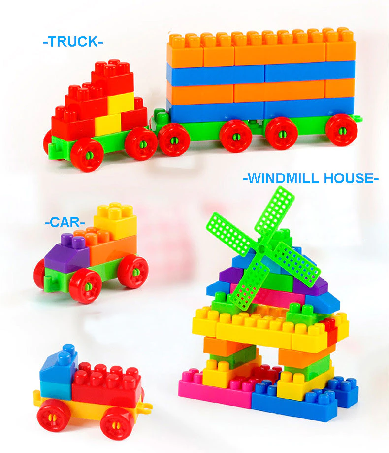 Kontinent Situation løst Lego Set de Construit Creativ Forme STEM 48 Piese | Cara Toys
