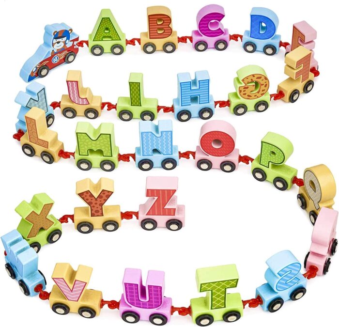 Trenuletul Alfabet cu Litere Magnetice Jucarie Montessori