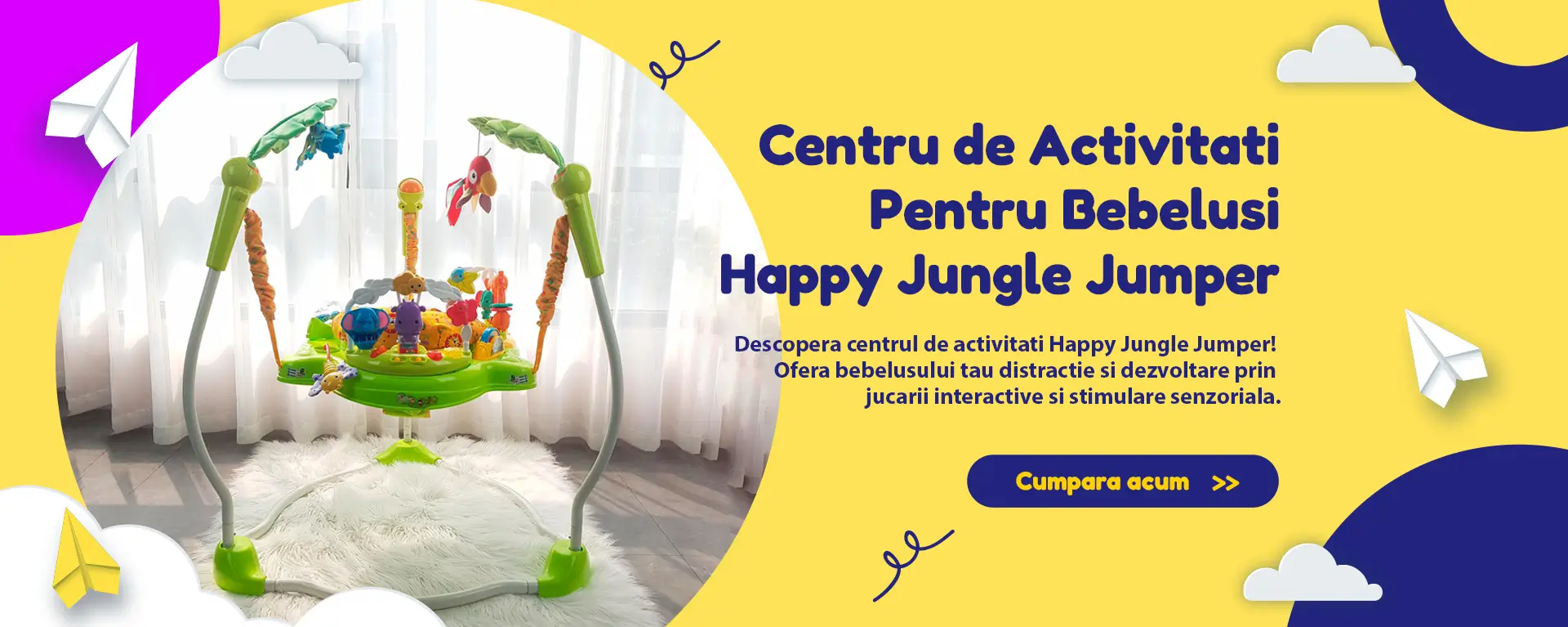 Centru de Activitati Bebelusi Happy Jungle Jumper