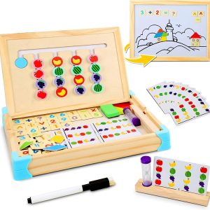 Jucarie Montessori Tabla Magnetica Sortare Fructe Cifre