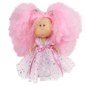 Papusa Nines D'Onil, Mia Candy, cu parul roz, cu articulatii, cu miros de vanilie, 30 cm