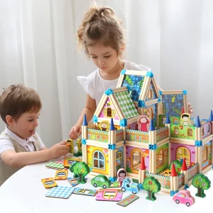 Cuburi Lemn de Construit Micul Arhitect 268Piese