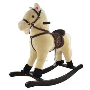 Balansoar Calut Alb cu Roti si Sunete Realiste