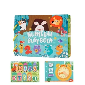 Busy Book Carte Senzoriala cu Stickere Reutilizabile