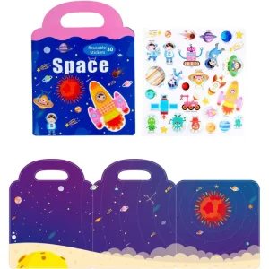 Carte Montessori Puzzle Magnetic cu Spatiul Cosmic