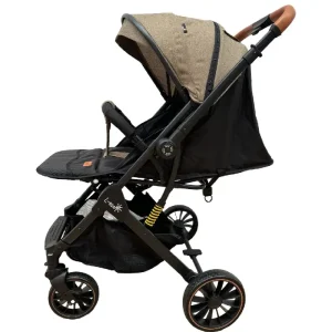 Carucior Bej Sport tip Troller cu Maner Reversibil