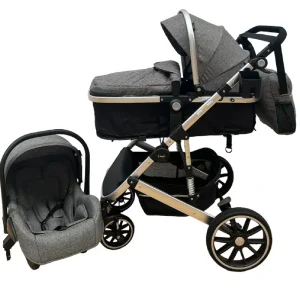 Carucior Gri 3 in 1 Pliabil si Transformabil