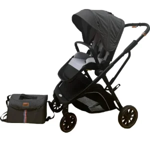Carucior Gri Multifunctional Pliabil pentru Bebe