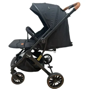 Carucior Negru Sport tip Troller cu Maner Reversibil