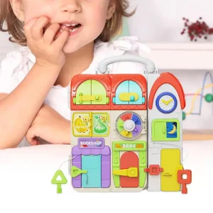 Casuta Montessori Busy Board Lumini Sunete