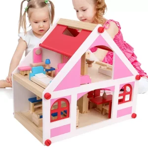 Casuta Papusilor Jucarie DIY de Asamblare