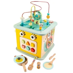 Centru Activitati Cub Montessori 7 in 1 din Lemn