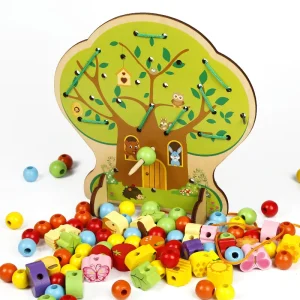 Copacul Montessori Joc de Snuruit Bile Fructe si Animale