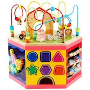 Cub Montessori Educativ Multifunctional din Lemn
