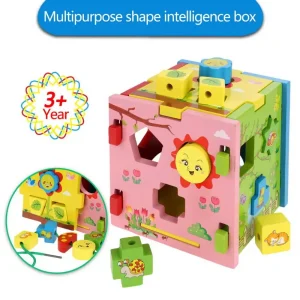 Joc Lemn Puzzle Sortator Forme si Animalute