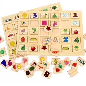 Joc de Inteligenta si Memorie tip Mahjong din Lemn