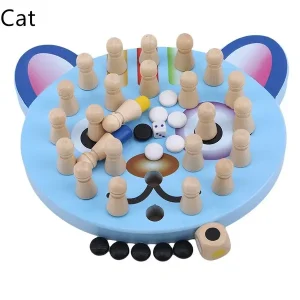 Joc Montessori Interactiv 2in1 Memory Chess Colorat