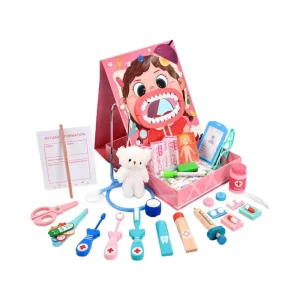 Jucarie Lemn Trusa Medicala Micul Dentist