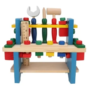 Jucarie Montessori Banc cu Unelte din Lemn