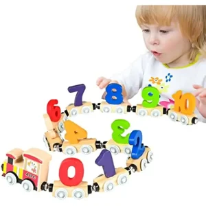 Jucarie Montessori Trenulet Magnetic Cifre 27Piese