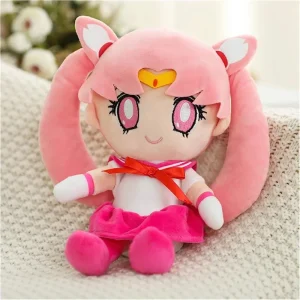Jucarie Plus Pesonaj Animat Sailor Moon Usagi 25cm Roz