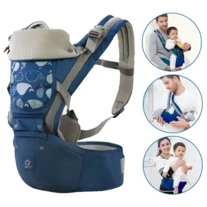 Marsupiu Multifunctional Reglabil si Respirabil cu Scaunel Albastru