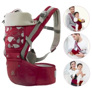 Marsupiu Multifunctional Reglabil si Respirabil cu Scaunel Rosu