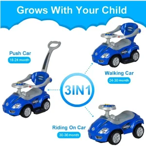 Masinuta Mega Car cu Maner Parental Muzica Claxon