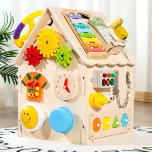 Casuta Montessori cu Activitati Educative Busy Board
