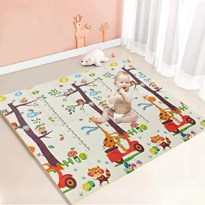 Covoras Joaca Termoizolant Girafa si Foxy 180x200