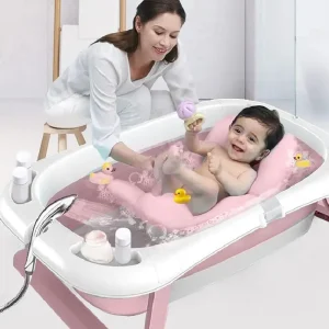 Cadita Pliabila cu Suport Anatomic si Termometru pentru Bebelusi