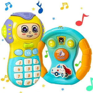 Set Jucarii Interactive Telefon si Volan Muzical