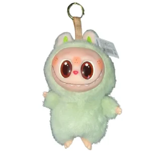 Jucarie Labubu Monstruleț Verde Pufos Breloc