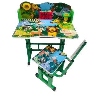 Birou Baieti cu Scaun Reglabil si Numaratoare Jungla