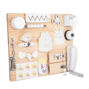 Placa Montessori Busy Board cu Activitati Educative