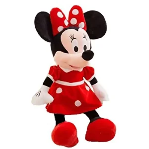 Minnie Mouse din Plus cu Rochita Rosie 60cm