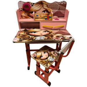 Birou si Scaunel din Lemn Princess pentru Fetite