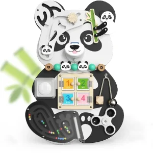 Placa Busy Board Senzoriala Montessori Panda