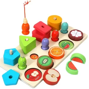 Joc 3 in 1 Sortator Forme si Pescuit Magnetic