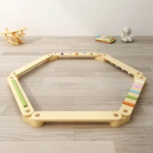 Joc Montessori de Echilibru Traseu Senzorial Lemn