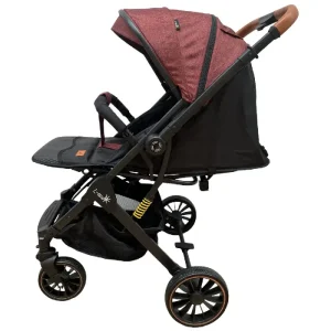 Carucior Rosu Sport tip Troller cu Maner Reversibil