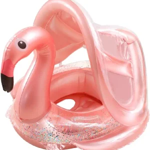 Colac Flamingo cu Parasolar pentru Bebelusi