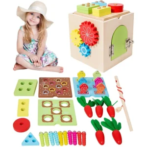 Cub Educativ din Lemn Multifunctional Montessori