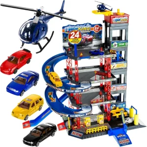 Set Parcare Auto cu Etaje și Accesorii pentru Copii