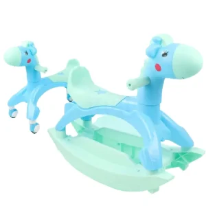 Balansoar cu Muzica Sanie si Roti Calut Bleu