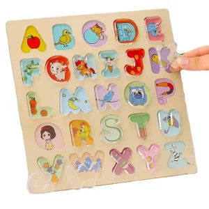 Puzzle Incastru Litere Mari cu Animalute