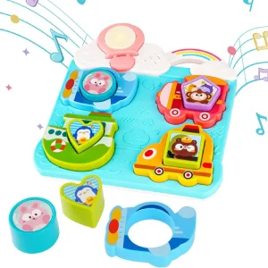 Jucarie Muzicala de Sortare Puzzle Interactiv Bleu