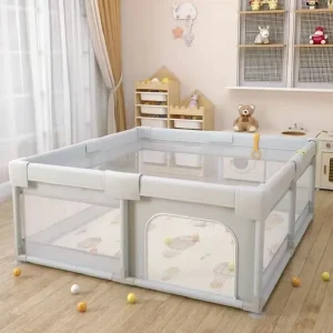 Țarc de Joacă cu Covoraș Puzzle 120x120 și 60 Bile