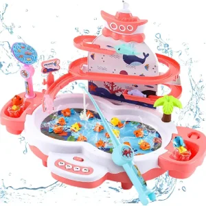 Joc de Pescuit Toboganul cu Piscina Roz