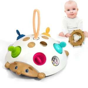 Ariciul Crem Jucarie Senzoriala Motricitate pentru Bebe